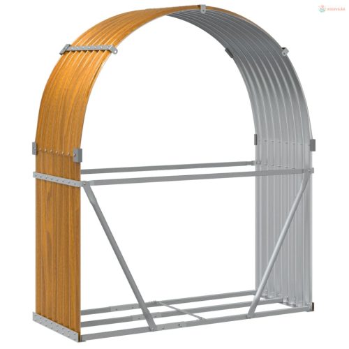 Fautánzatú horganyzott acél rönktartó 120 x 45 x 140 cm