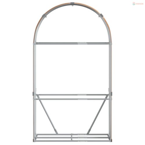 Fautánzatú horganyzott acél rönktartó 120 x 45 x 210 cm