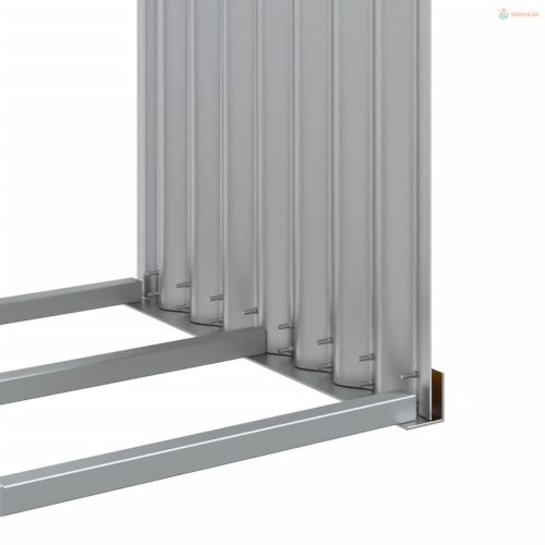 Fautánzatú horganyzott acél rönktartó 120 x 45 x 100 cm