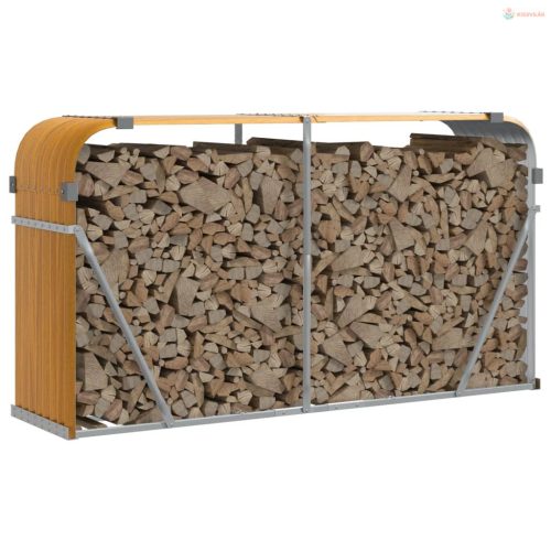 Fautánzatú horganyzott acél rönktartó 180 x 45 x 100 cm