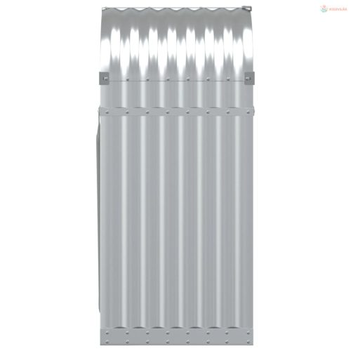 Ezüstszínű horganyzott acél rönktartó 40 x 45 x 100 cm