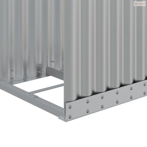 Ezüstszínű horganyzott acél rönktartó 40 x 45 x 100 cm