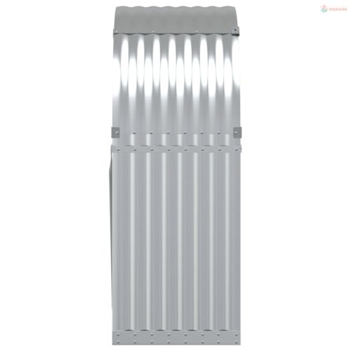 Ezüstszínű horganyzott acél rönktartó 80 x 45 x 120 cm