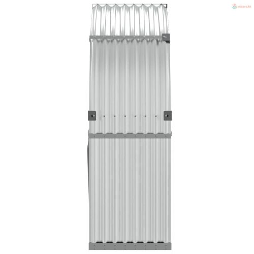 Ezüstszínű horganyzott acél rönktartó 120 x 45 x 140 cm