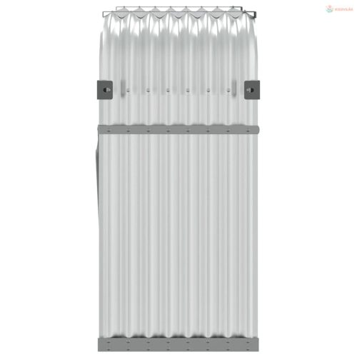 Ezüstszínű horganyzott acél rönktartó 120 x 45 x 100 cm