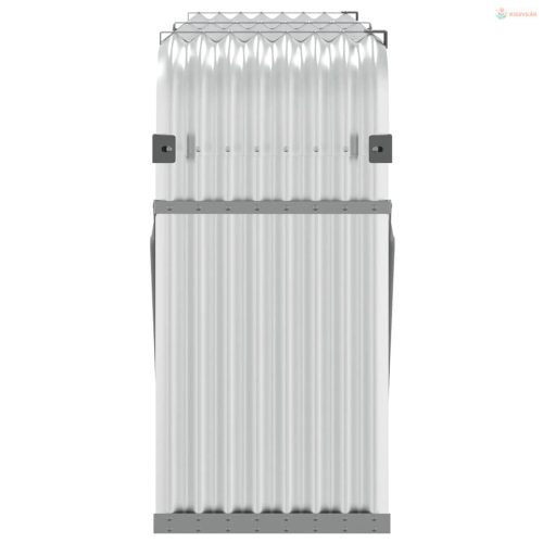 Ezüstszínű horganyzott acél rönktartó 180 x 45 x 100 cm