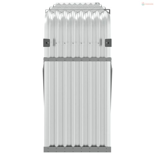 Ezüstszínű horganyzott acél rönktartó 234 x 45 x 100 cm