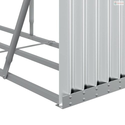 Ezüstszínű horganyzott acél rönktartó 234 x 45 x 100 cm