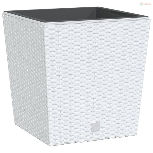 Fehér polipropilén rattan ültetvény kivehető belsővel