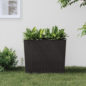   Antracit polipropilén rattan ültetvény kivehető belsővel