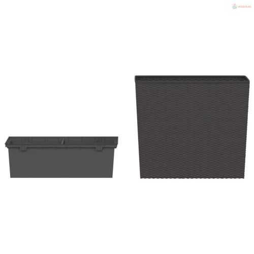Antracit polipropilén rattan ültetvény kivehető belsővel