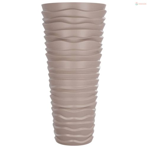 Kávészínű PP ültetvény kivehető belsővel barázdált megjelenés