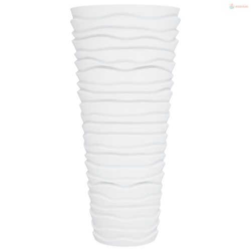 Fehér PP ültetvény kivehető belsővel barázdált megjelenés