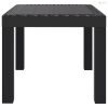 Antracitszürke PP kerti asztal 59 x 47 x 40 cm