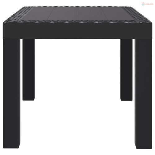 Antracitszürke PP kerti asztal 59 x 47 x 40 cm