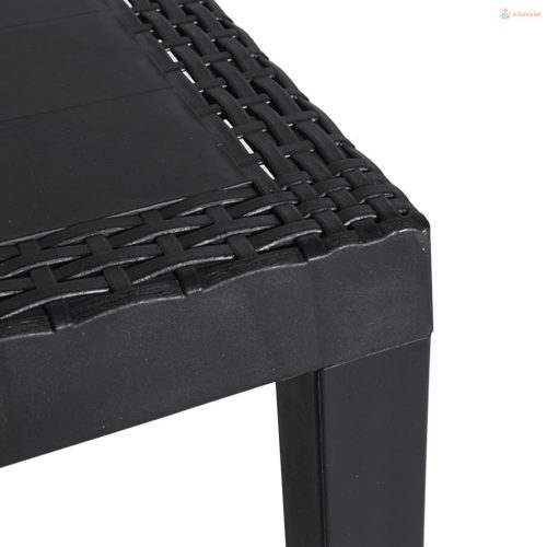 Antracitszürke PP kerti asztal 59 x 47 x 40 cm