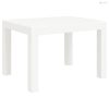 Fehér PP kerti asztal 59 x 47 x 40 cm