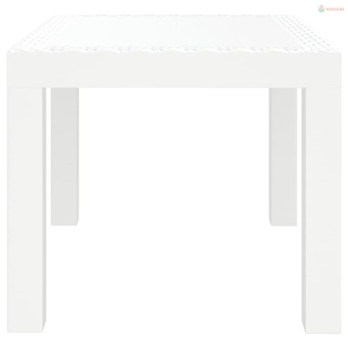 Fehér PP kerti asztal 59 x 47 x 40 cm