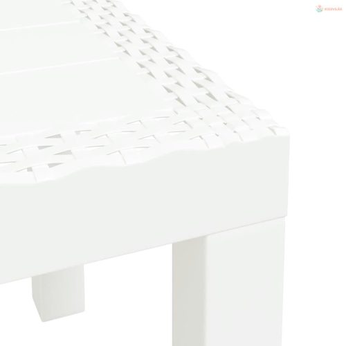 Fehér PP kerti asztal 59 x 47 x 40 cm