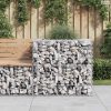Ezüst horganyzott vas gabion kosár 70 x 70 x 65 cm