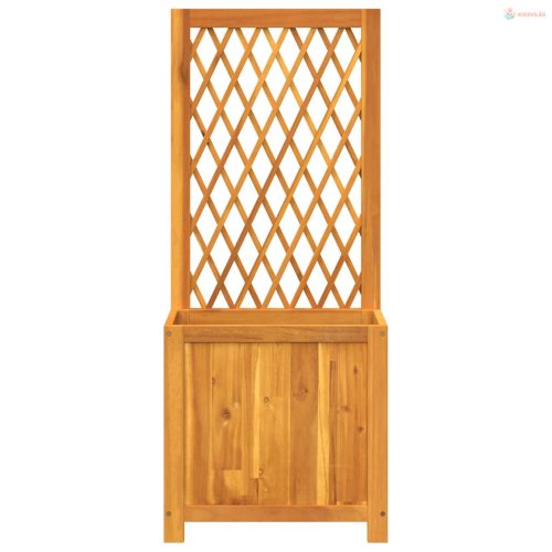 Tömör akácfa rácsos ültetőláda 55 x 29,5 x 132 cm