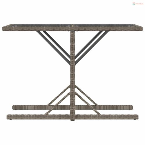 3 részes szürke polyrattan bisztrógarnitúra párnákkal