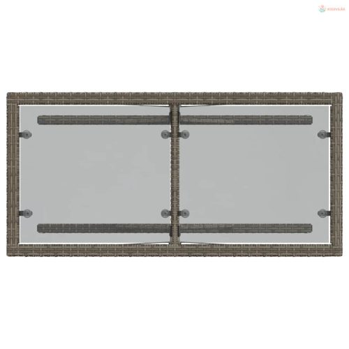 3 részes szürke polyrattan bisztrógarnitúra párnákkal