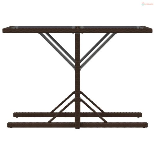 3 részes barna polyrattan bisztrógarnitúra párnákkal