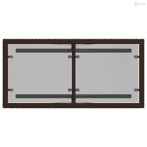 3 részes barna polyrattan bisztrógarnitúra párnákkal