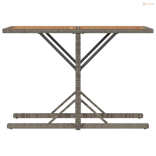 3 részes szürke polyrattan bisztrógarnitúra párnákkal