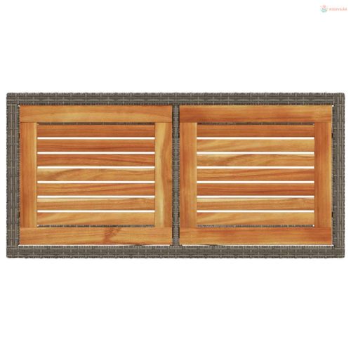 3 részes szürke polyrattan bisztrógarnitúra párnákkal