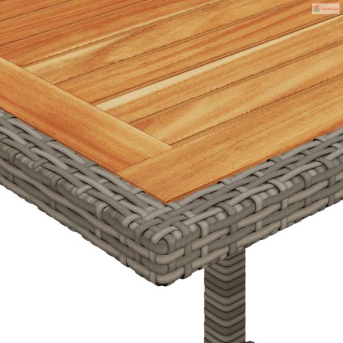 3 részes szürke polyrattan bisztrógarnitúra párnákkal