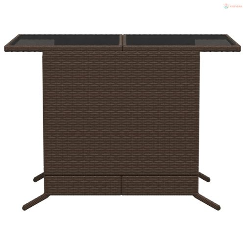 3 részes barna polyrattan bisztrógarnitúra párnákkal