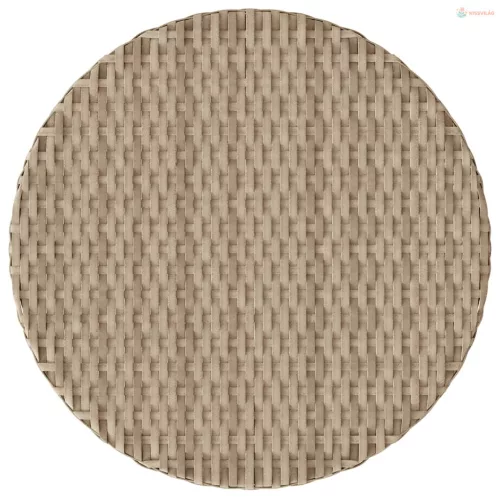 3 részes bézs polyrattan bisztrógarnitúra párnával