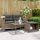 3 részes szürke polyrattan kerti ülőgarnitúra párnákkal