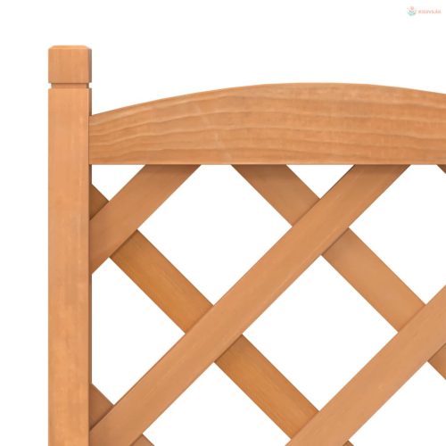 Barna tömör fenyőfa rácsos ültetőláda