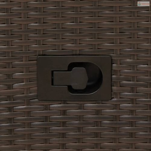 3 részes barna polyrattan bisztrógarnitúra párnákkal