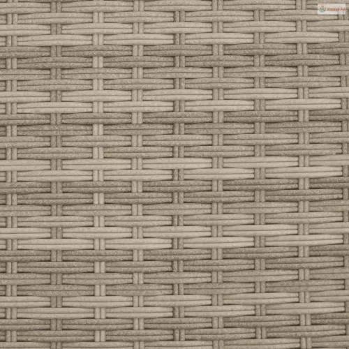 2 személyes szürke polyrattan kerti kanapé baldachinnal/székkel