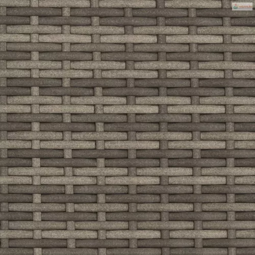 2 személyes szürke polyrattan kerti kanapé baldachinnal/székkel