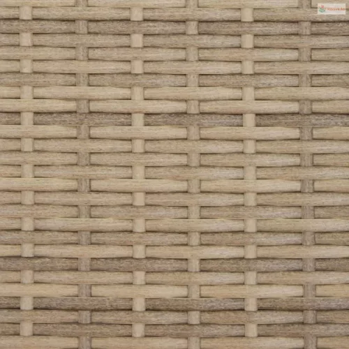 2 személyes bézs polyrattan kerti kanapé baldachinnal/székkel