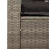 3 részes szürke polyrattan kerti ülőgarnitúra párnákkal