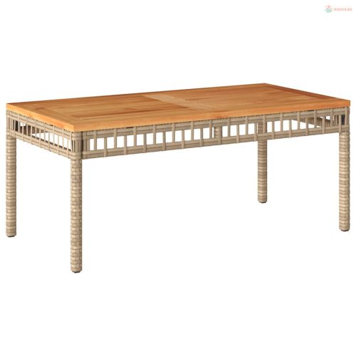 4 részes vegyes bézs polyrattan kerti ülőgarnitúra párnákkal