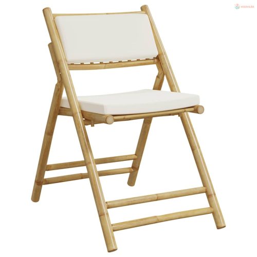 2 részes bambusz összecsukható bisztrószett párnákkal