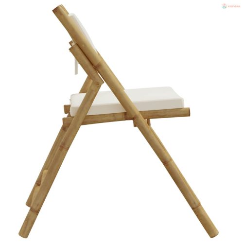 2 részes bambusz összecsukható bisztrószett párnákkal