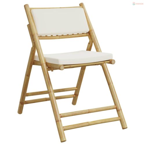 3 részes bambusz összecsukható bisztrószett párnákkal