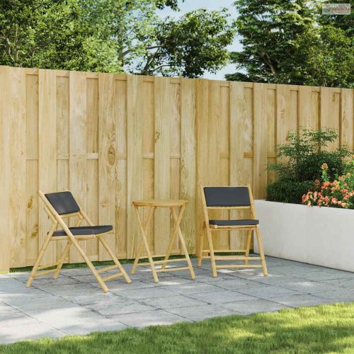 2 részes bambusz összecsukható bisztrószett párnákkal