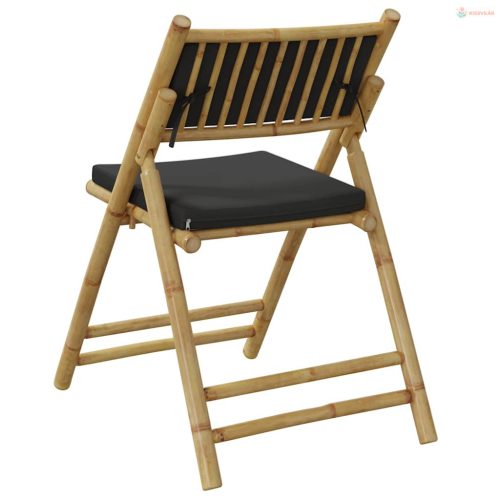 2 részes bambusz összecsukható bisztrószett párnákkal