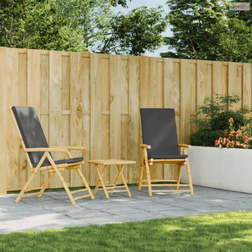 Összecsukható bambusz kerti asztal 45x45x45 cm