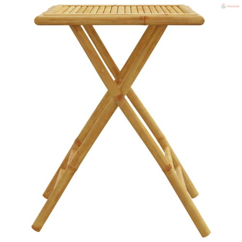 Összecsukható bambusz kerti asztal 55 x 55 x 75 cm