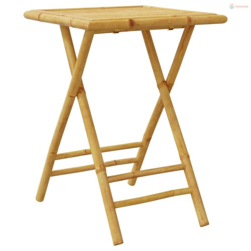 Összecsukható bambusz kerti asztal 55 x 55 x 75 cm